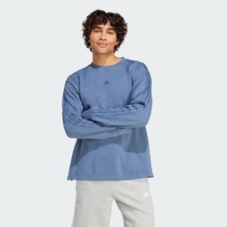 ALL SZN French Terry 3-Stripes Garment Wash Crew Sweatshirt
