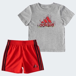 Cotton Graphic Tee and Shorts Set