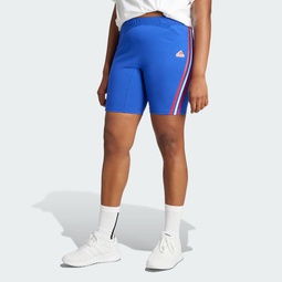 Future Icons 3-Stripes Biker Shorts (Plus Size)