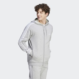 Essentials Fleece 3-Stripes Full-Zip Hoodie