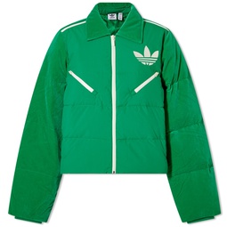 Adidas Adicolor 70s Velvet Puffer Jacket Green