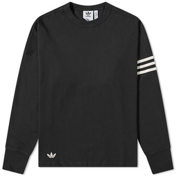 Adidas Long Sleeve Neuclassics T-Shirt Black & Wonder White