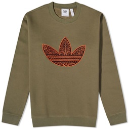 Adidas Corduroy Applique Sweatshirt Olive Strata