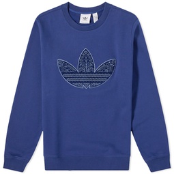 Adidas Corduroy Applique Sweatshirt Dark Blue
