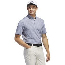 Mens adidas Golf Go-To Printed Short Sleeve Polo