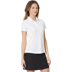 Womens adidas Golf Performance Solid Short Sleeve Polo