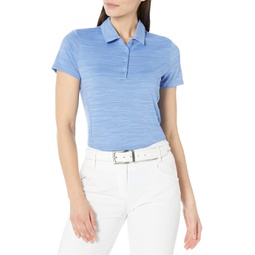 Womens adidas Golf Space Dye Short Sleeve Polo