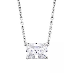 Modern Love Sterling SIlver & Cubic Zirconia Chain Necklace