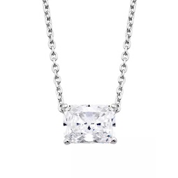 Modern Love Sterling SIlver & Cubic Zirconia Chain Necklace