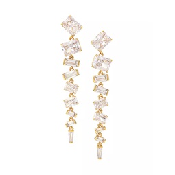 Revelry 18K-Gold-Plated & Cubic Zirconia Linear Drop Earrings