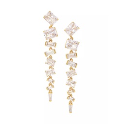 Revelry 18K-Gold-Plated & Cubic Zirconia Linear Drop Earrings