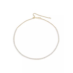 Loveall 18K-Gold-Plated & Cubic Zirconia Tennis Necklace