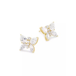 Taylor 18K-Gold-Plated & Cubic Zirconia Butterfly Stud Earrings
