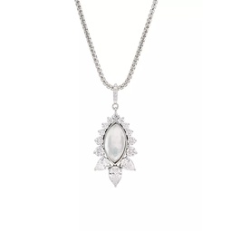 Taylor Quartz, Mother-of-Pearl & Cubic Zirconia Pendant Necklace