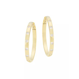 Jolene 18K Gold-Plated & Cubic Zirconia Hoop Earrings