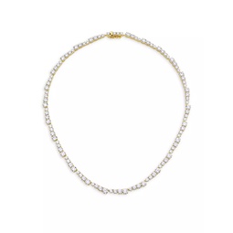 Bubbly Bubble 18K-Gold-Plated & Cubic Zirconia Collar Necklace