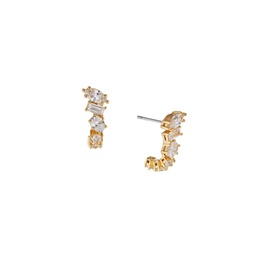 Nolita 18K Goldplated & Cubic Zirconia J Stud Earrings