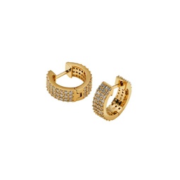 Aura 18K Goldplated & Cubic Zirconia Huggie Earrings