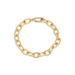 Gemma 18K Goldplated & Cubic Zirconia Chain Bracelet