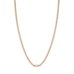 Zoe 18K Goldplated & Cubic Zirconia Necklace