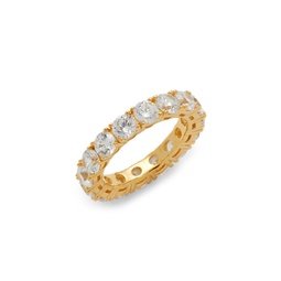 Goldplated Sterling Silver & Cubic Zirconia Bar Eternity Band