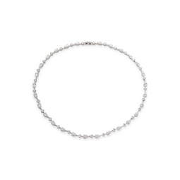 White Rhodium-Plated & Cubic Zirconia Necklace