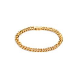 Billie Goldplated Sterling Silver & Cubic Zirconia Curb Chain Bracelet