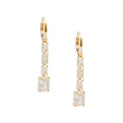 Naomi 18K Goldplated Brass & Cubic Zirconia Drop Earrings