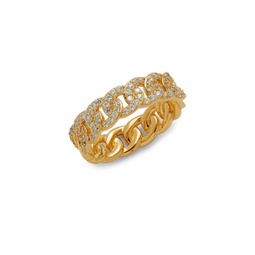 Goldplated Sterling Silver & Cubic Zirconia Ring