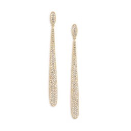Goldtone & Cubic Zirconia Drop Earrings