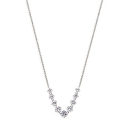 Leah Rhodium Plated & Cubic Zirconia Necklace