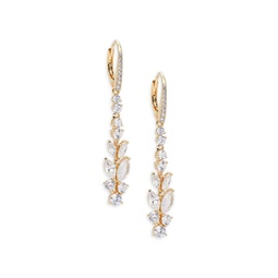 Wren 18K Goldplated & Cubic Zirconia Drop Earrings