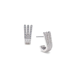 Sven Rhodium Plated & Cubic Zirconia Earrings
