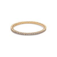 18K Goldplated & Cubic Zirconia Stretch Bracelet