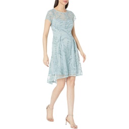 Womens Adrianna Papell Sequin Embroidered Cocktail Dress