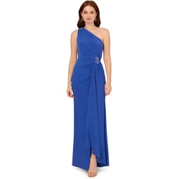 Womens Adrianna Papell Jersey Evening Gown