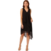 Adrianna Papell Stretch Jersey and Chiffon Fly Away Dress
