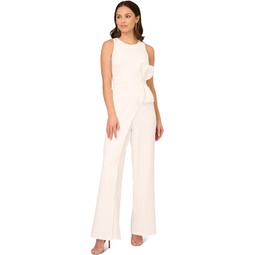 Womens Adrianna Papell Wide Leg Bow Detail Jumpsuit