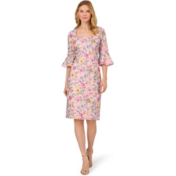 Womens Adrianna Papell Floral Printed Short Dress