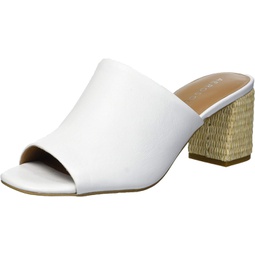 Aerosoles Womens Erie Heeled Sandal, White Leather, Medium