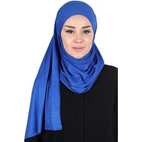 Aishas Design Instant Hijab Scarves for Women Muslim, 95% Cotton Jersey Presewn Turban Shawl
