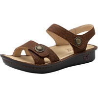 Alegria Women Vienna - Timeless Comfort, Arch Support and Travel Style - Womens Shoe for Everyday Elegance - Lightweight Ankle Strap Leather Slide Sandal