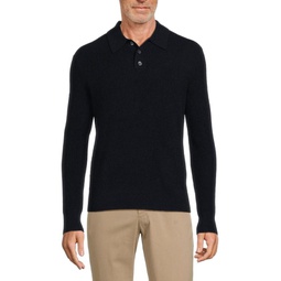 Long Sleeve Cashmere Sweater Polo
