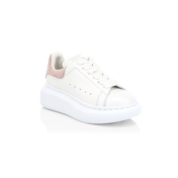 Kids Oversized Lace-Up Leather Sneakers