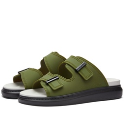 Alexander McQueen Rubber Oversized Sandal Military Green