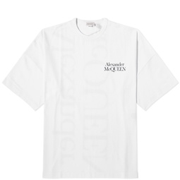 Alexander McQueen Exploded Logo Oversized T-Shirt White & Black