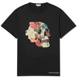 Alexander McQueen Floral Skull T-Shirt Black