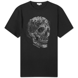 Alexander McQueen Crystal Skull Print T-Shirt Black & White