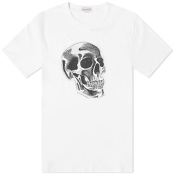 Alexander McQueen Metallic Skull Print T-Shirt White
