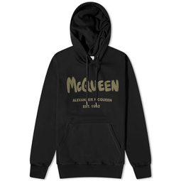 Alexander McQueen Graffiti Logo Hoodie Black & Khaki